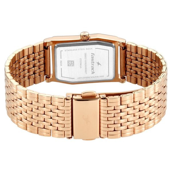 Fastrack Oceanyx 2.0 Analog Watch for Women with Blue Dial & Rose Gold Metal Strap - image number 5