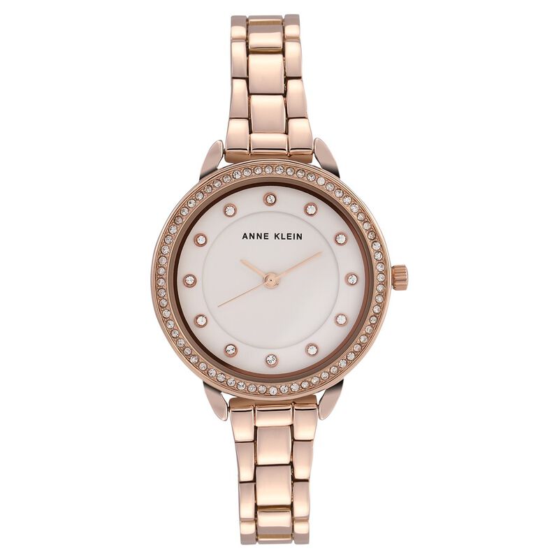 Anne Klein Quartz Analog Silver Dial Metal Strap Watch for Women