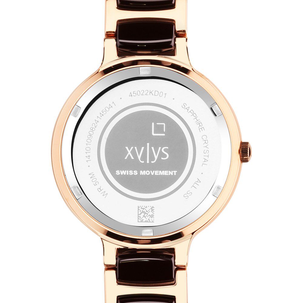 Buy Online Xylys Swiss Analog Rose Gold Steel And Ceramic Strap