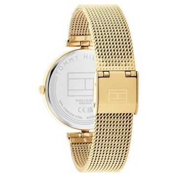 Tommy Hilfiger Quartz Analog Green Dial Golden Stainless Steel Strap Watch for Women
