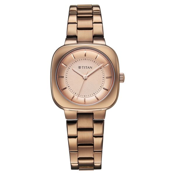 Titan Horizon Quartz Analog Brown Dial Stainless Steel Strap Watch For Women - image number 0