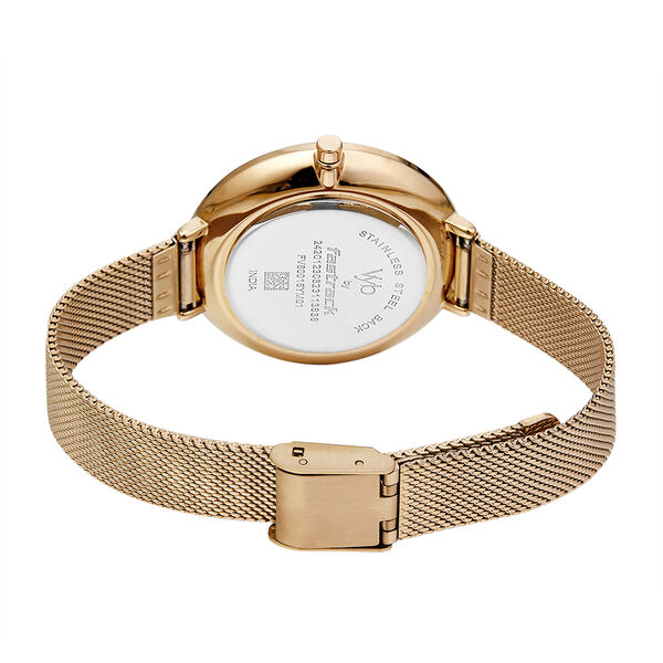 Fastrack Vyb Halo Quartz Analog Black Dial Stainless Steel Strap Watch for Girls - image number 5