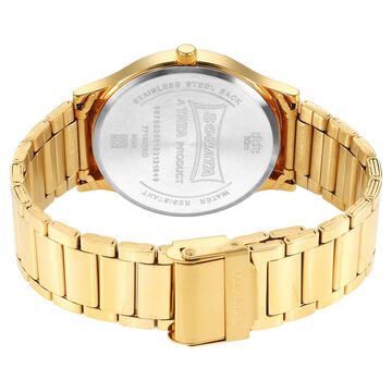 Sonata Quartz Analog with Date Champagne Dial Watch for Men