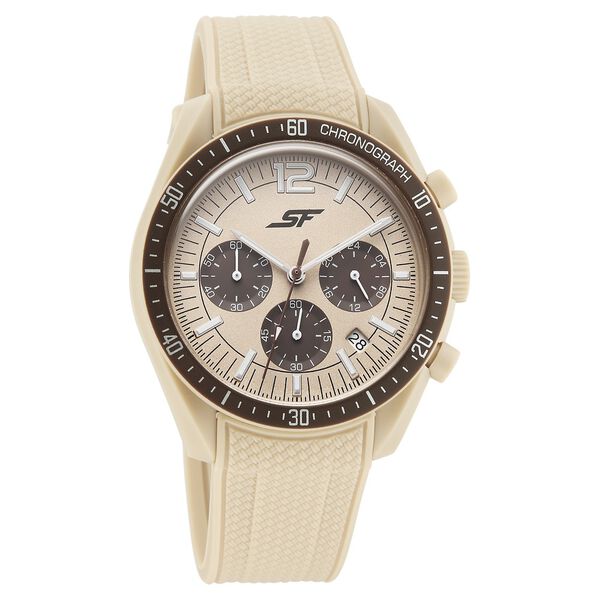 SF Genesis Bold Chronograph Watch for Men with Beige strap - image number 1