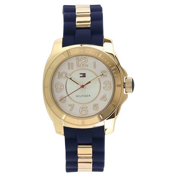 Tommy Hilfiger Quartz Analog Silver Dial Silicone Strap Watch for Women - image number 0