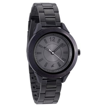 Fastrack Varsity Quartz Analog White Dial Leather Strap Watch for Girls
