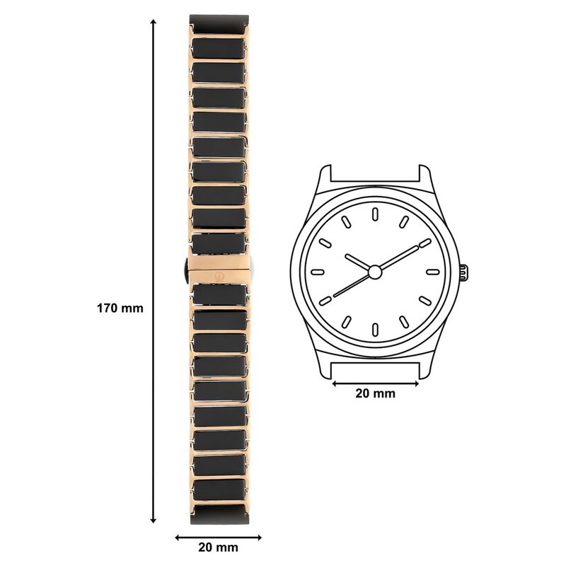 Top Fashion Rose Gold Stainless Steel 20 mm Watch Band 123.20.27.60.02.003_K0018213 main image 1