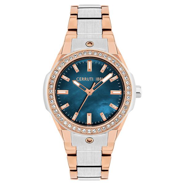Cerruti 1881 Quartz Analog Blue Dial Stainless Steel Strap Watch for Women - image number 0