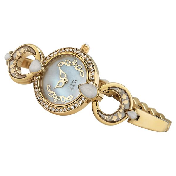 Titan Quartz Analog Silver Dial Metal Strap Watch for Women - image number 2