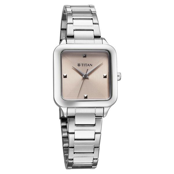 Titan Horizon Quartz Analog Pink Dial Stainless Steel Strap Watch For Women - image number 1