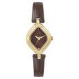 Titan Quartz Analog Brown Dial Leather Strap Watch for Women - image number 0