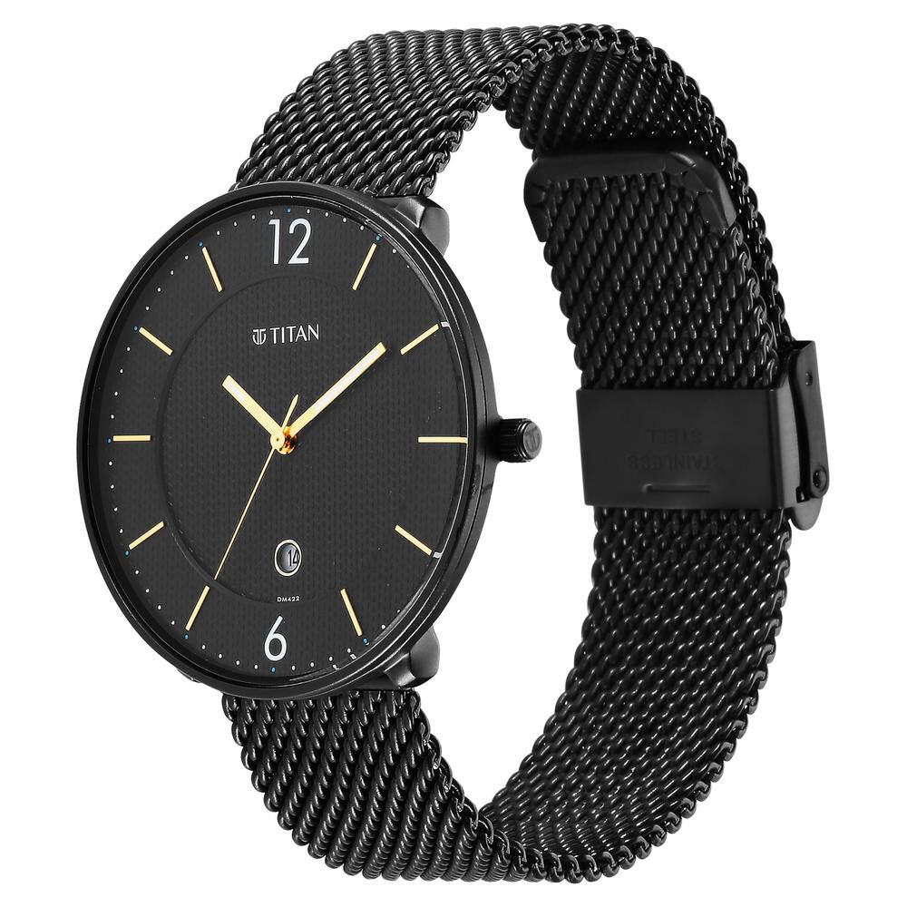 Titan watch deals black colour