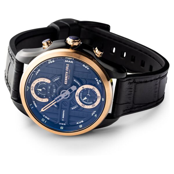 Kenneth Cole Quartz Chronograph Black Dial Silicone Strap Watch for Men - image number 2
