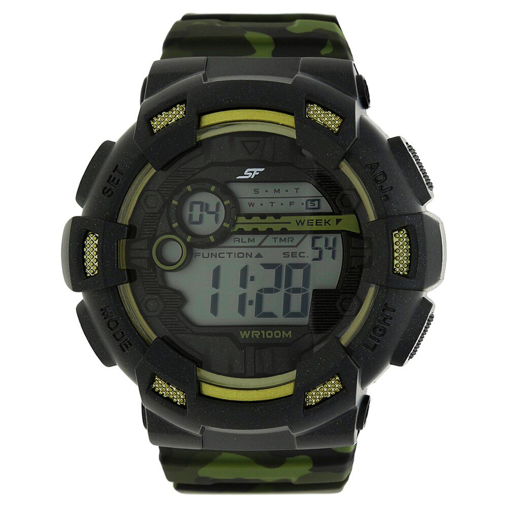 Buy Online SF Digital Dial Plastic Strap Watch for Men np77053pp02 Titan