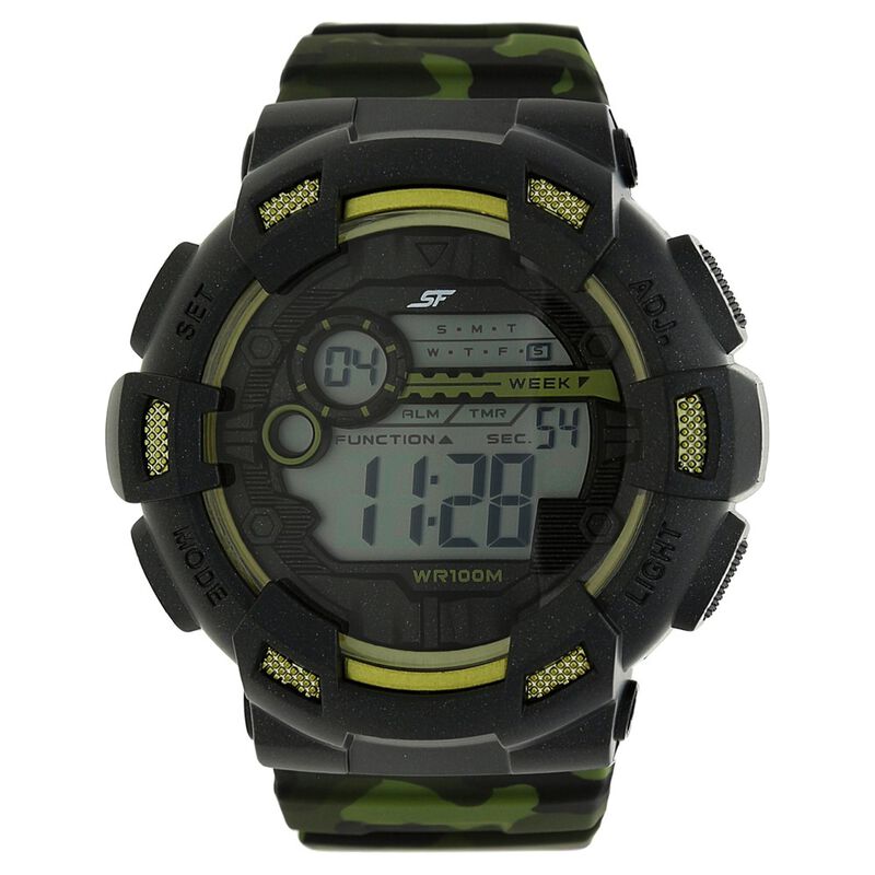 SF Digital Dial Plastic Strap Watch for Men