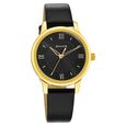 Sonata Classic Gold White Dial Leather Strap Watch for Women