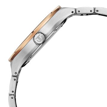 Titan Regalia Marque Analog with White Dial Rose Gold Dual Tone Stainless Steel Strap Watch for Men