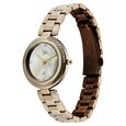 Vyb Aura By Fastrack Quartz Analog Khaki Dial Brown Stainless Steel Strap Watch For Girls - image number 4