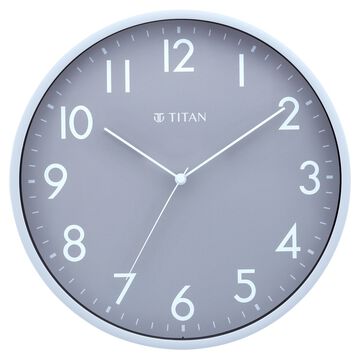 Titan Silent Sophistication: Grey Clock with Striking Contrast