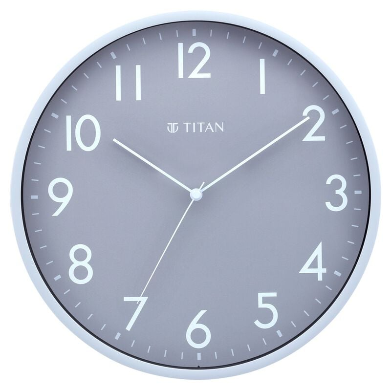 Titan Silent Sophistication: Grey Clock with Striking Contrast - image number 0