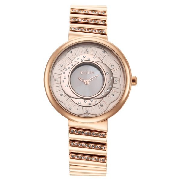 Titan Purple Unending Beauty Rose Gold Dial Analog Stainless Steel Strap Watch for Women - image number 1
