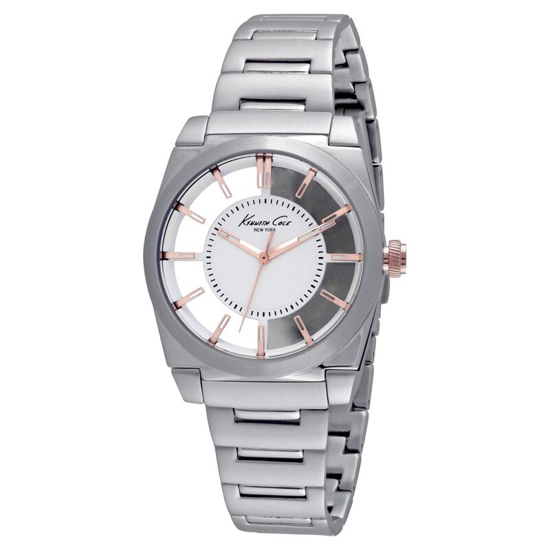 Kenneth Cole Quartz Analog White Dial Stainless Steel Strap Watch for Women - image number 0