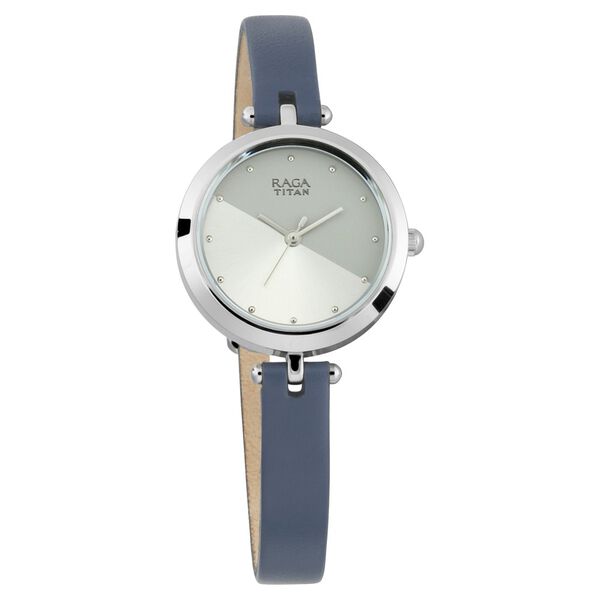 Titan Raga Viva Grey Dial Analog Leather Strap Watch for Women - image number 1