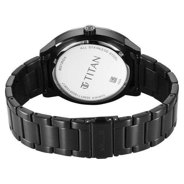Titan Regalia Arc Analog with Day Date Second Subdial and Black Dial Black Stainless Steel Strap Watch for Men - image number 6