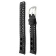 22 mm Black Genuine Leather Straps for Men - image number 2