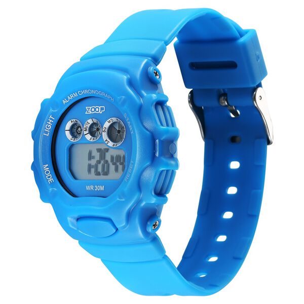 Zoop Pop Colour Digital Blue Dial Blue Plastic Strap Watch For Kids - image number 2