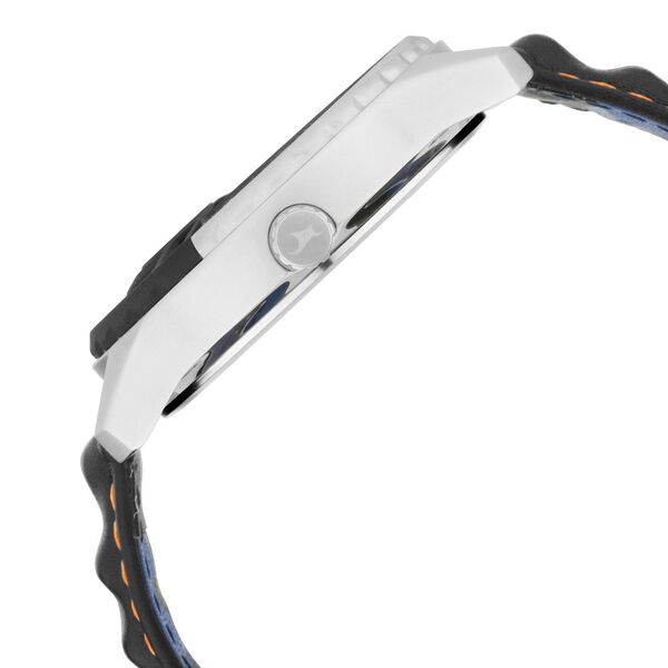 Fastrack Space Rover Quartz Analog Grey Dial Leather Strap Watch for Guys - image number 3