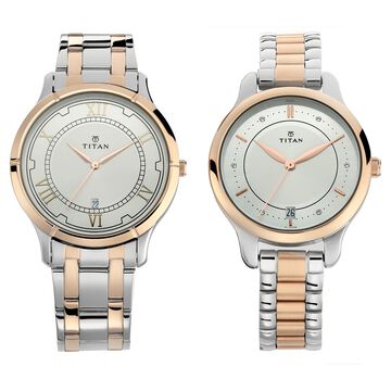 Buy Titan Bandhan Round Dial Couple Watch - 9400694206QM02 Helios Watch  Store