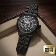 Titan Phoenix Skeletal Automatic Analog with Gun Dial Brown Leather Strap Watch for Men