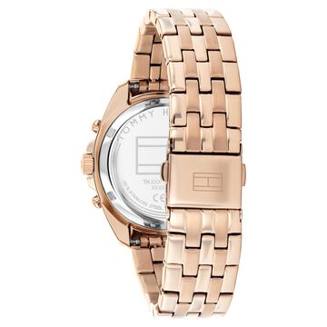 Tommy Hilfiger Quartz Multifunction Golden Dial Golden Stainless Steel Strap Watch For Men