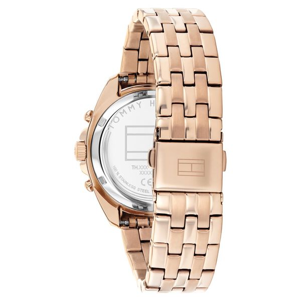 Tommy Hilfiger Quartz Multifunction Golden Dial Golden Stainless Steel Strap Watch For Men - image number 2