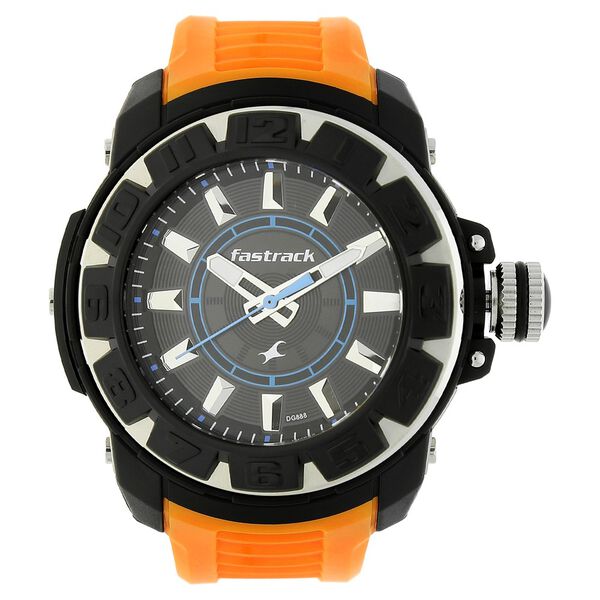 Fastrack Quartz Analog Black Dial Plastic Strap Watch for Guys - image number 0