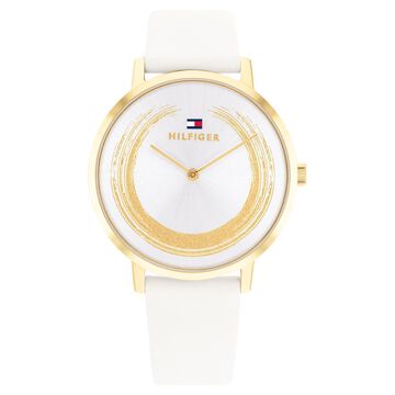 Tommy Hilfiger Quartz Multifunction Silver Dial Leather Strap Watch for Women