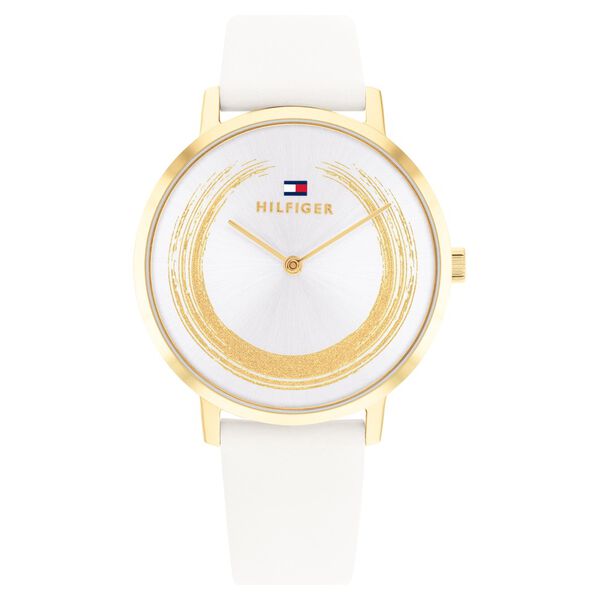 Tommy Hilfiger Quartz Multifunction Silver Dial Leather Strap Watch for Women - image number 0
