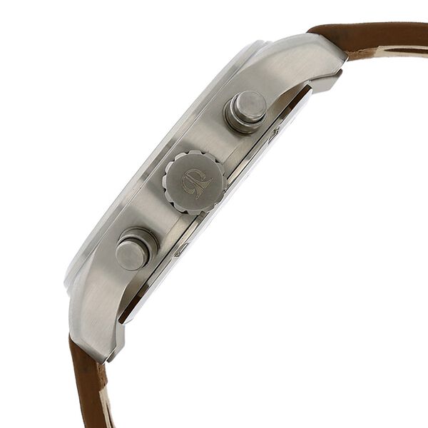 Titan Quartz Chronograph Silver Dial Leather Strap Watch for Men - image number 2