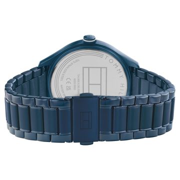 Tommy Hilfiger Quartz Analog with Day and Date Blue dial Stainless Steel Strap Watch for Women