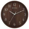 Titan Contemporary Wall Clock Quartz Analog Analog Dark Brown Dial - Size 31 cm x 31 cm (Medium) - image number 1