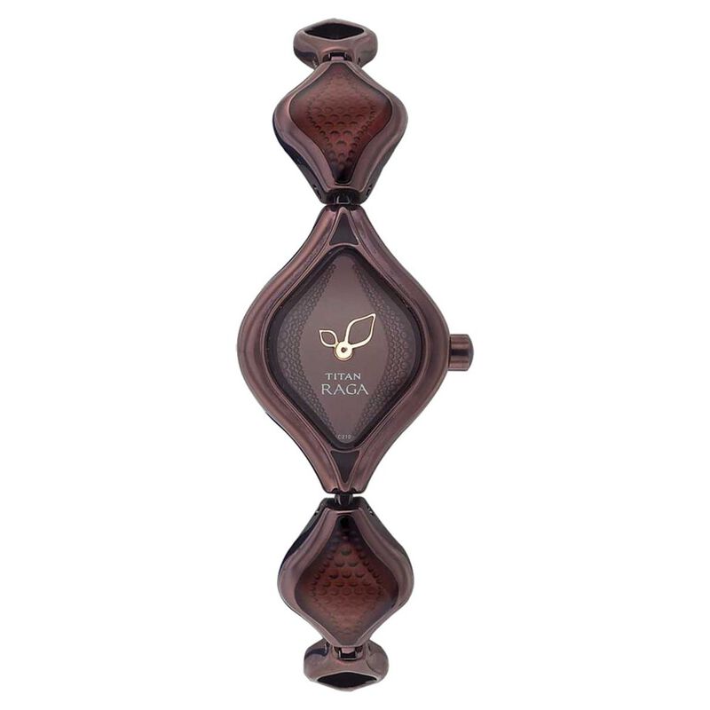 Titan Quartz Analog Brown Dial Watch for Women