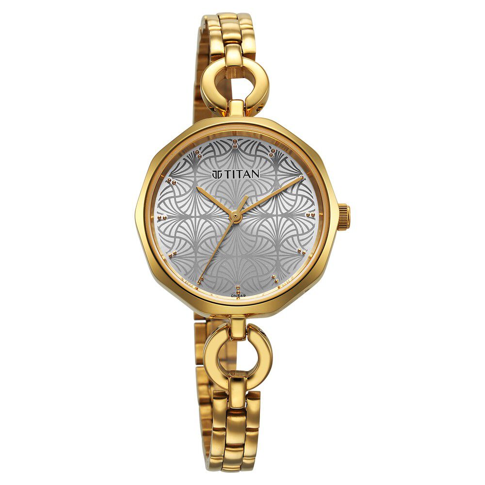 Buy Online Titan Karishma Silver Dial Watch for Women nr2702ym01