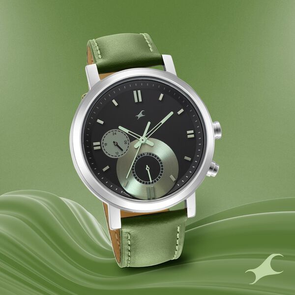 Buy Online Fastrack Tick Tock Quartz Multifunction Black Dial