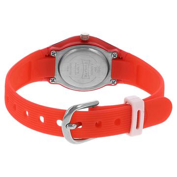 SF Quartz Analog White Dial Plastic Strap Watch for Women