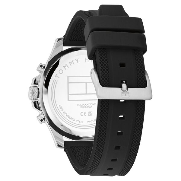 Tommy Hilfiger Quartz Multifunction Black Dial Black Silicone Strap Watch for Men - image number 2