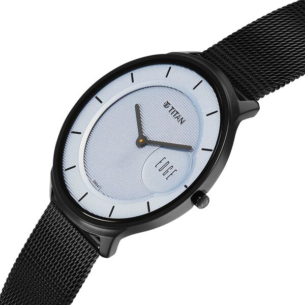 Titan Edge Murals Quartz Analog Grey Dial Stainless Steel Strap Watch For Men - image number 2