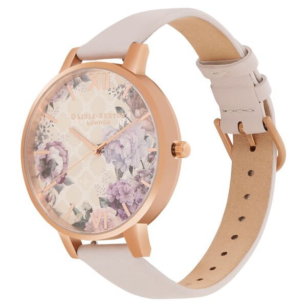 Olivia Burton Quartz Analog Multicoloured Dial Leather Strap Watch for Women - image number 2