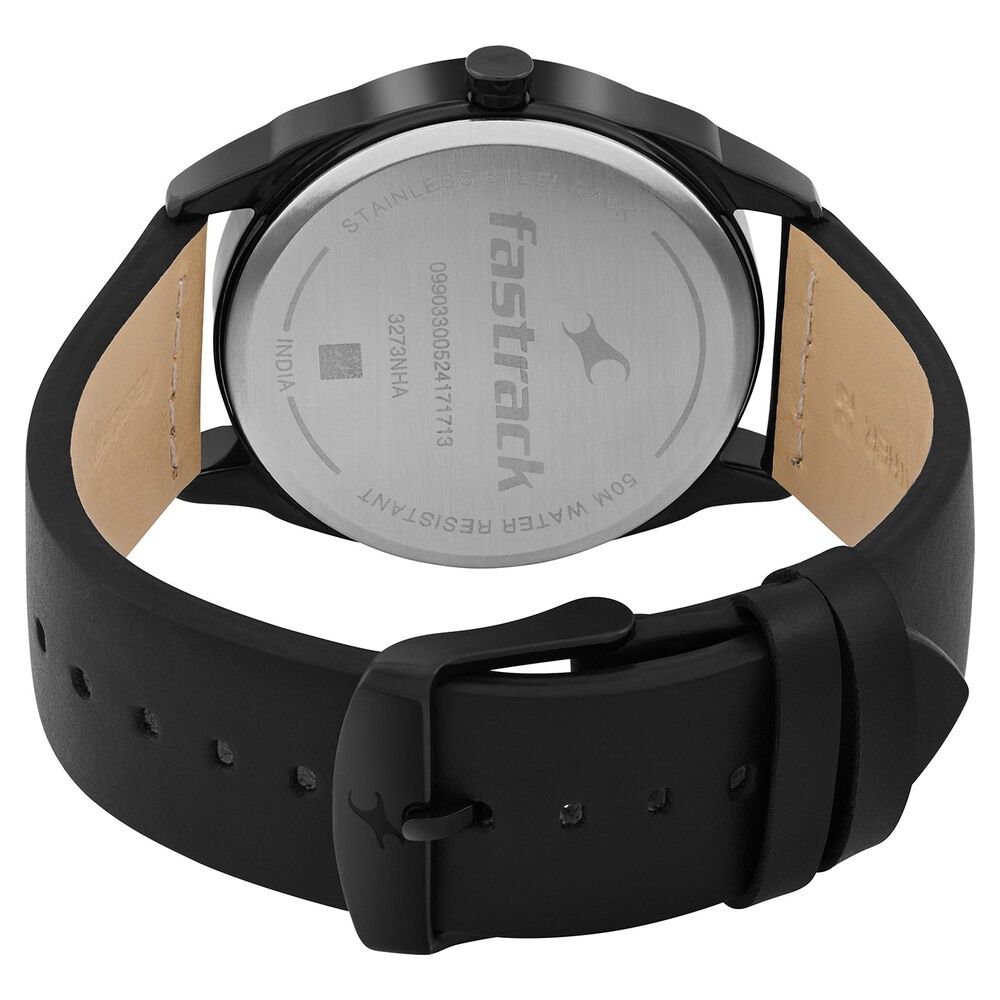 Buy Online Fastrack MetaWe Quartz Analog Grey Dial Leather Strap Watch For Guys 3273nl04 Titan