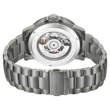 Kenneth Cole Automatic Brown Dial Grey Stainless Steel Strap Watch For Men